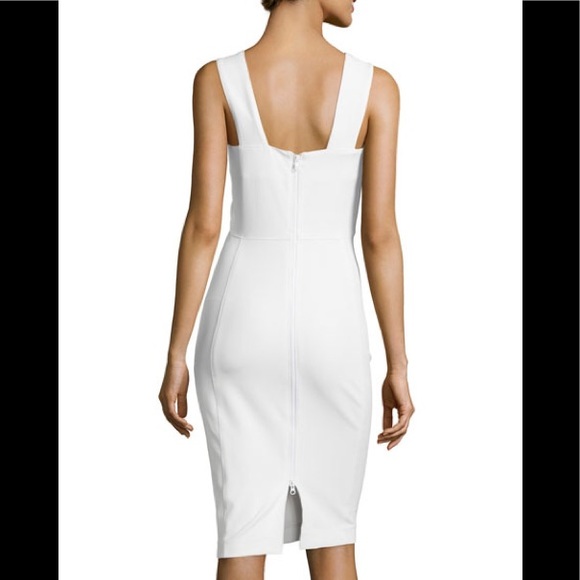 Veronica Beard sleeveless V- neck scuba sheath dress - Picture 3 of 13